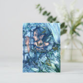 Carte Postale Fée de givre vue d'un hiver saphir (Debout devant)