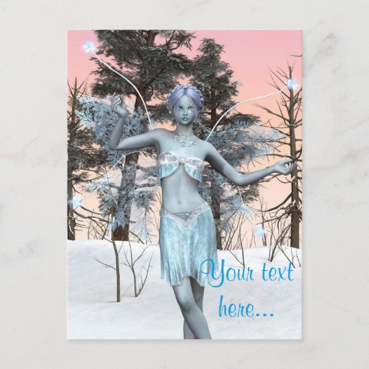 Carte Postale Fée de glace (Devant)