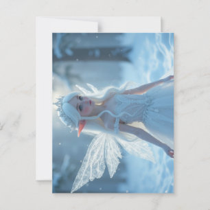 Carte Postale Fée de glace d'hiver Princesse