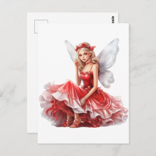 Carte Postale Fée de Noël (Devant / Derrière)