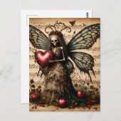 Carte Postale Fée de Noël Skeletal (Devant / Derrière)