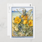 Carte Postale Fée de pavot à cornes (Devant / Derrière)