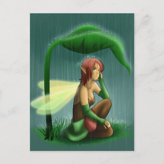 Carte Postale Fée de pluie (Devant)