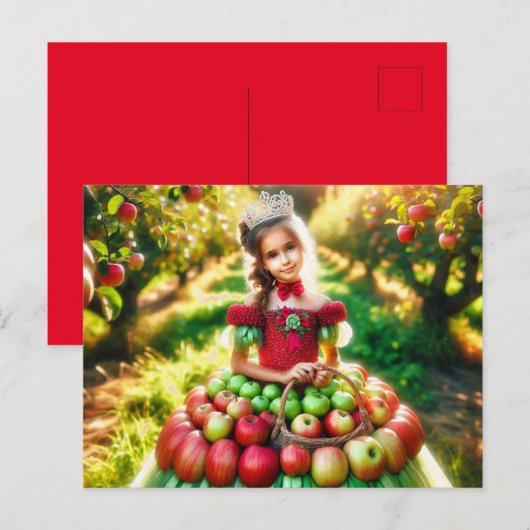 Carte Postale Fée de pomme (Devant / Derrière)