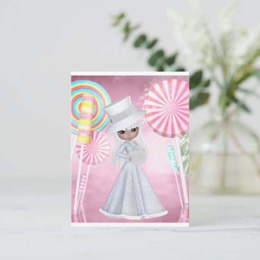 Carte Postale Fée de prune confite (Debout devant)