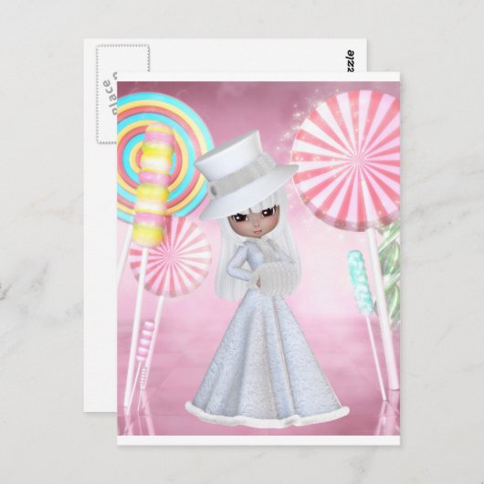 Carte Postale Fée de prune confite (Devant / Derrière)