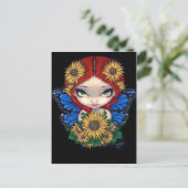 Carte postale "Fée de tournesol" (Debout devant)