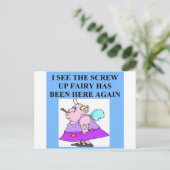 Carte Postale fée déconnée (Debout devant)