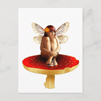 Carte Postale Fée des champignons