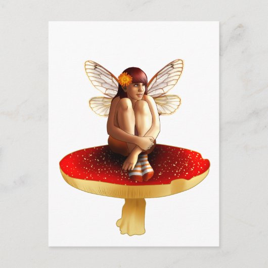 Carte Postale Fée des champignons (Devant)