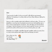 Carte Postale Fée des dents de la laine DIY nom arc-en-ciel dent (Dos)