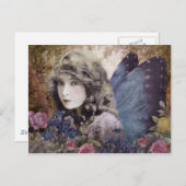 Carte Postale Fée des fleurs (Devant / Derrière)