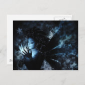 Carte Postale Fée d'hiver (Devant / Derrière)