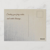 Carte Postale fée d'hiver -carte postale artisanale (Dos)