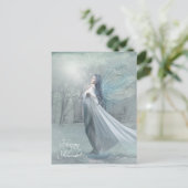 Carte Postale fée d'hiver neige (Debout devant)