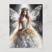 Carte Postale Fée en robe Recyclée au défilé de mode (Devant)