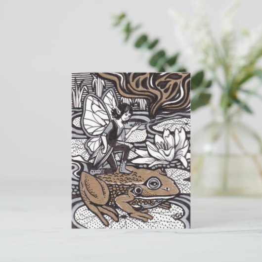 Carte Postale Fée et grenouille (Debout devant)