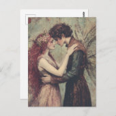 Carte Postale Fée et Pan en amour (Devant / Derrière)