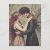Carte Postale Fée et Pan en amour (Devant)