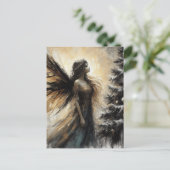 Carte Postale Fée et sapin de Noël (Debout devant)