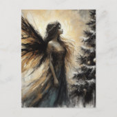 Carte Postale Fée et sapin de Noël (Devant)