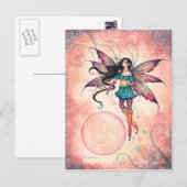 Carte Postale Fée Fantastique Art Poster Étoiles Danseuse (Devant / Derrière)