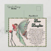 Carte Postale Fée fille anniversaire (Devant / Derrière)