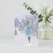 Carte Postale Fée froide de l'hiver à capter les flèches de neig (Debout devant)
