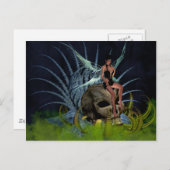 Carte Postale Fée gothique (Devant / Derrière)