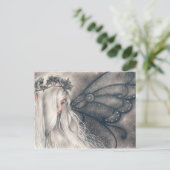 Carte postale fée gothique tristesse (Debout devant)