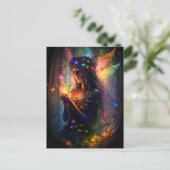 Carte Postale Fée magique Imaginaire de la forêt enchantée papil (Debout devant)