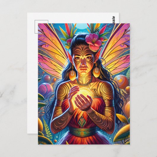 Carte Postale Fée maorie (Devant / Derrière)