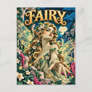 Carte Postale Fée, Monstre de Papier Découpé
