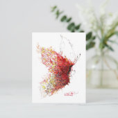 Carte Postale fée papillon (Debout devant)