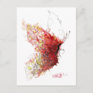 Carte Postale fée papillon