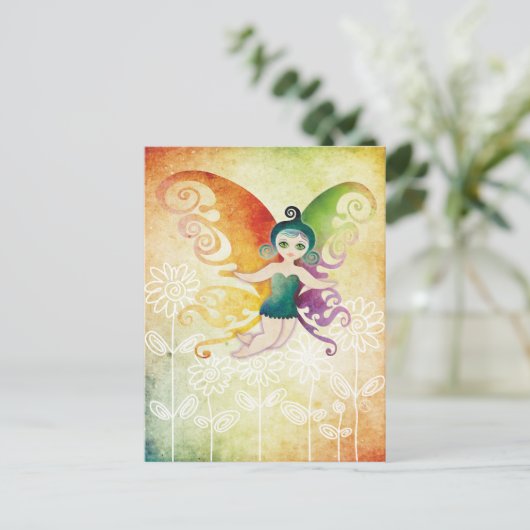 Carte postale Fée Papillon (Debout devant)