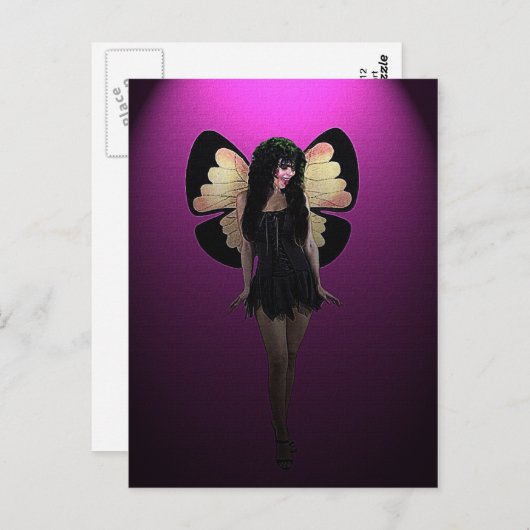 Carte postale Fée Papillon (Devant / Derrière)
