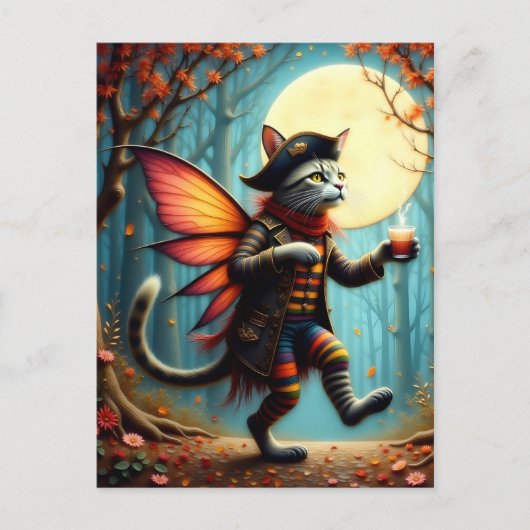 Carte Postale Fée Pirate Kitty Adorable (Devant)