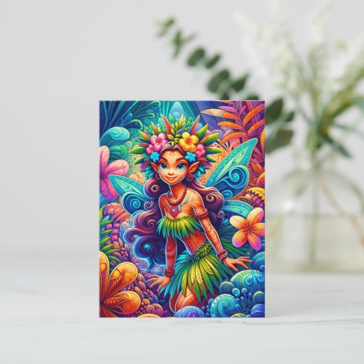 Carte Postale Fée polynésienne (Debout devant)