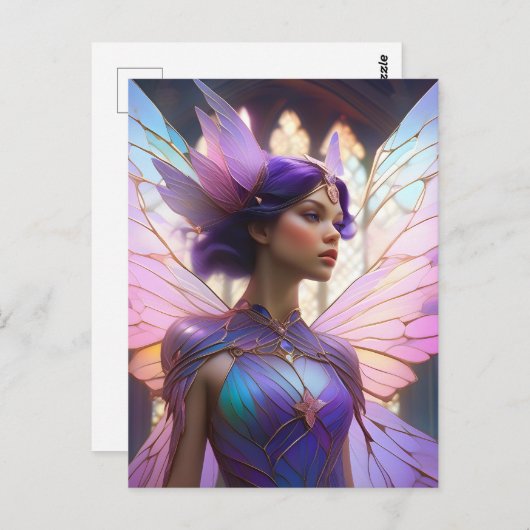 Carte Postale Fée pourpre (Devant / Derrière)