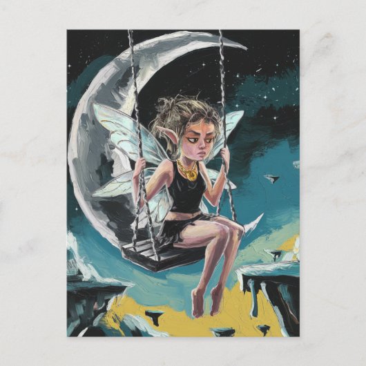 Carte Postale Fée qui chante de la lune (Devant)