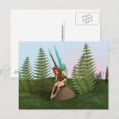 Carte Postale Fée réfléchie (Devant / Derrière)