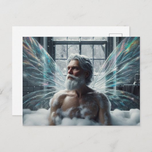 Carte Postale Fée Roi aîné prend un bain (Devant / Derrière)