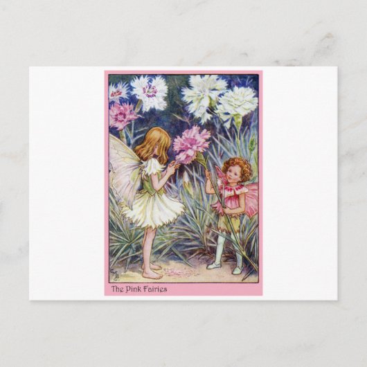 Carte Postale Fée rose (Devant)