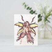 Carte Postale fée rouge (Debout devant)