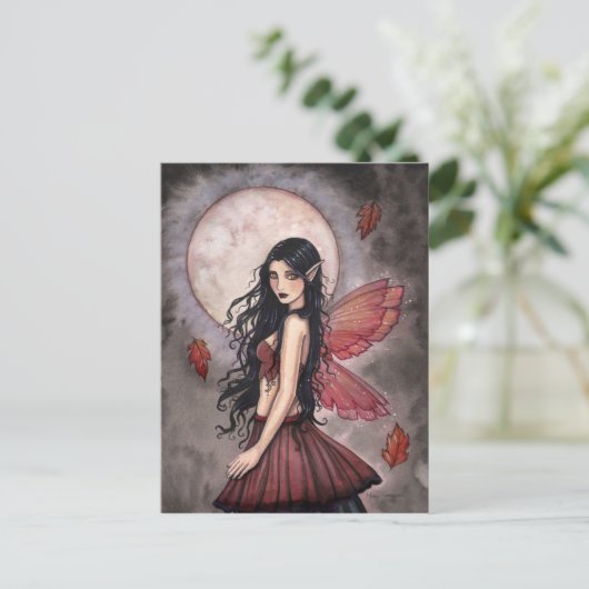 Carte postale Fée Touche d'automne (Debout devant)