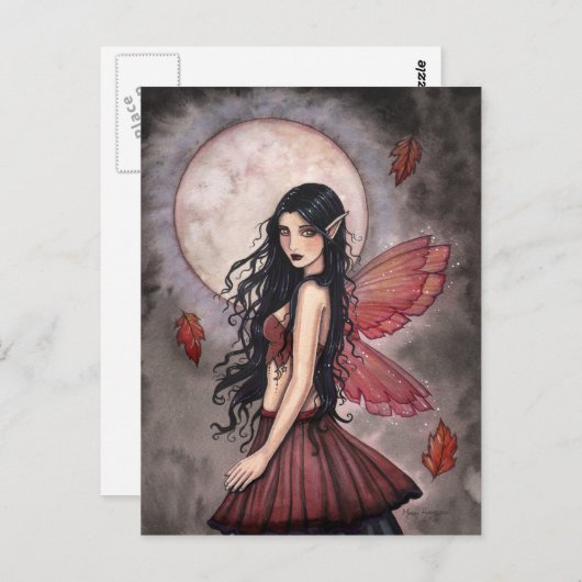 Carte postale Fée Touche d'automne (Devant / Derrière)