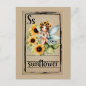 Carte Postale Fée Tournesol (Devant)