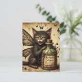 Carte Postale Fée Vampire Kitty et une bouteille de poison (Debout devant)