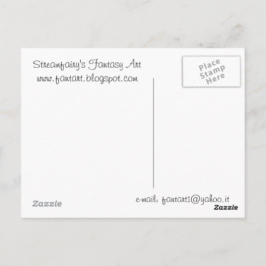 Carte Postale Fée verte (Dos)